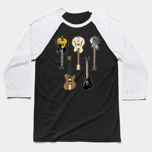 Guitar Player Baseball T-Shirt by RadStar